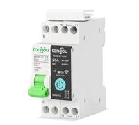 TONGOU Interruttore Magnetotermico, Curva B, In25A,1P+N Smart Interruttore wifi Din con Controllo Remoto tramite App TUYA Smart Life, Compatibile con Alexa, Protezione contro i cortocircuiti