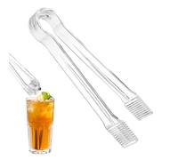 Tongs Serving Food, Trasparente Buffet Servings Tong, Multi-Purpose Non-Slip Utensils for Snacks, Salads, Cake Decorating, Buffets, Appetizers, Dessert, Finger Foods, 16 x 3,5 cm