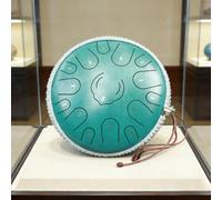Tongue drum in acciaio verde malachite da 14 pollici e 15 toni, realizzata in ac
