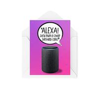 Tongue in Peach Biglietti d'auguri divertenti novità | Alexa Send Mum A Cheap Birthday Card | Compleanno Mamma Genitore Madre Mummia Alexa Casa intelligente economica | CBH1186