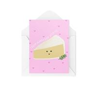 Tongue in Peach Biglietto di San Valentino divertente con scritta I Only Wanna Brie With You, biglietto per l'amante del formaggio, biglietti per fidanzati, biglietto di anniversario, CBH1445