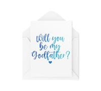 Tongue in Peach Biglietto per padrino - Will You Be My Godfather - Biglietto proposta padrino - Be My Godparent - Biglietto di battesimo - CBH2018