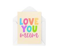 Tongue in Peach Divertente biglietto di auguri | Love You Mum | Compleanno festa della mamma da figlio di figlia scherzo divertente | CBH1283