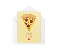 Tongue in Peach Love Cards CBH453 - Biglietto di auguri per fidanzato, con scritta You Have A Pizza My Heart (lingua italiana non garantita)