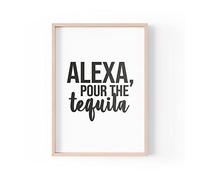 Tongue in Peach Stampa di citazioni divertenti | Stampe per la casa | Alexa Pour The Tequila | Wall Art Estetic Home Bar Cucina | A4 A3 A5 * Cornice non inclusa* - PBH68