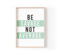 Tongue in Peach Stampa divertente con citazioni | Stampe per la casa | Be Savage Not Average | Estetic Wall Art Office Motivational | A4 A3 A5 * Cornice non inclusa* - PBH104