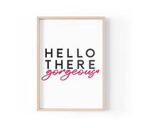 Tongue in Peach Stampa divertente con citazioni | Stampe per la casa | Hello There Gorgeous | Estetica Wall Art Camera da letto Coppia Moglie | A4 A3 A5 * Cornice non inclusa* - PBH177