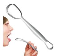 Tongue Scraper, Stainless Steel Cleaner, Fan-Shaped Tool, Ergonomic Handle Design, Rust-Resistant Durable Build, Ideal for Daily Hygiene, Adults, Family Use