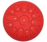 Tongue Steel Drum 13 Note 12 Pollici A Mano Pans Tamburo For Adulti, Bambini E Principianti, Strumento Di Musica Drum Percussion Broze Con Il Sacchetto, Libro Di Musica, Finger Picks (Color : Red)