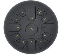 Tongue Steel Drum 13 Note 12 Pollici A Mano Pans Tamburo For Adulti, Bambini E Principianti, Strumento Di Musica Drum Percussion Broze Con Il Sacchetto, Libro Di Musica, Finger Picks (Color : Black)