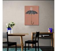 TONGYINLI Dipinto Vacanze di Hegel di Rene Magritte, stampa su tela, poster surrealista su tela per soggiorno, arredamento per la casa (50x75 cm/senza cornice)