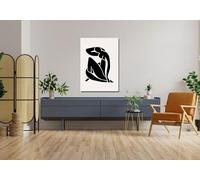 TONGYINLI Henri Matisse, dipinto a olio su tela, stampa artistica di nudo nero, quadri da parete, poster su tela, per soggiorno, decorazione da parete per la casa (60x90 cm/cornice interna)