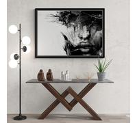 TONGYINLI Quadri su tela con disegno di donna, poster e stampe in bianco e nero, opere d'arte con ritratto di donna astratta, cornice 50x75 cm