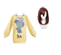 Tongyundacheng Anime Momo Ayase Cosplay Felpa con cappuccio Momo Ayase Giallo Homewear Halloween Cosplay Performance Costume Completo Comic-Con Dress Up per le donne