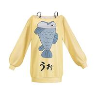 Tongyundacheng Anime Momo Ayase Cosplay Felpa con cappuccio Momo Ayase Giallo Homewear Halloween Cosplay Performance Costume Completo Comic-Con Dress Up per le donne