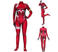 Tongyundacheng Carino in The FRANXX Costume Cosplay 02 Zero Two Red Body Battle Suit Halloween Party Jumpsuit Tutina