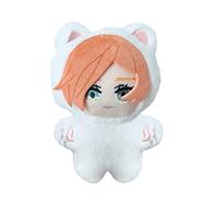 Tongyundacheng Figura morbida del gatto del personaggio dell'anime, cuscino con figura di Frieren/Himmel/Felce, ciondolo carino zaino dei cartoni animati, decorazioni da collezione Regali anime, 10 cm