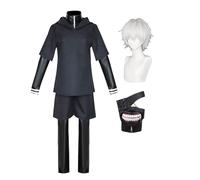 Tongyundacheng Ken Kaneki, costume completo per cosplay, uniforme da combattimento con personaggi anime, maschera di Ken Kaneki, per carnevale, Halloween, travestimento da uomo