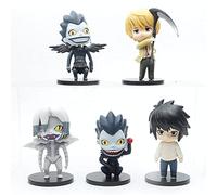 Tongyundacheng Set di 5 statuette Death Note da 10 cm Ryuuku L Yagami personaggio anime statua modello collezione ornamenti per la casa