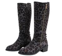 Tongyusm donna ginocchio stivali alti punta rotonda elastica moda camomile elastico autunno inverno stivali alti per il matrimonio compleanno festa data abito