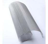 Tongze Rete metallica universale da 101,6 x 33 cm, in lega di alluminio, per griglia anteriore, con foro rombico da 6 x 12 mm (argento)