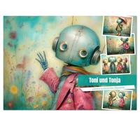 Toni e Tonja e le loro avventure colorate (calendario da parete 2026 DIN A3 quer), Calendario mensile Calvendo