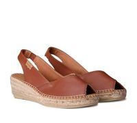 TONI PONS BERNIA-PM - Espadrillas con zeppa in pelle, Torrone, 37 EU