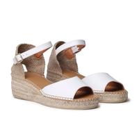 TONI PONS Briella-P - Espadrillas aperta da donna con zeppa bassa, bianco, 38 EU