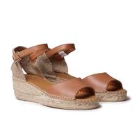 TONI PONS Briella-P - Espadrillas aperta da donna con zeppa bassa, CUOIO, 39 EU