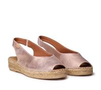 TONI PONS Erica-AS - Espadrillas Peep Toe da donna in pelle lucida, CARNE, 42 EU