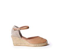Toni Pons Espadrillas da Donna con Zeppa in Pelle - Costa-5 - Cuero, 39 EU