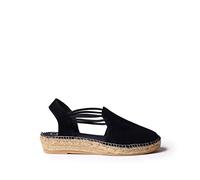 Toni Pons Espadrillas da Donna in camoscio - Nuria - Nero, 39 EU