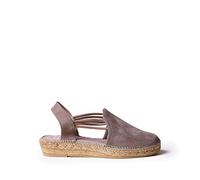 Toni Pons Espadrillas da Donna in camoscio - Nuria - Taupe, 35 EU