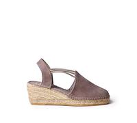 Toni Pons Espadrillas da Donna in camoscio - TREMP - Taupe, 36 EU