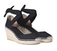 Toni Pons Espadrillas da Donna in Lino - Julia - Nero, 39 EU