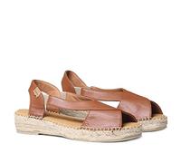 Toni Pons Espadrillas da Donna in Pelle - Elda - Nougat, 38 EU