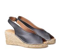 Toni Pons Espadrillas da Donna in Pelle - Laila-P - Nero, 37 EU