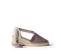 Toni Pons Espadrillas da Donna in Tela di Cotone - Valencia - Taupe, 37 EU