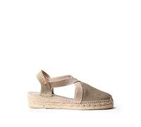 Toni Pons Espadrillas da Donna in Tessuto di Cotone - Verdi-V - Cachi, 43 EU