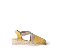 Toni Pons Espadrillas da Donna in Tessuto di Cotone - Verdi-V - Giallo, 38 EU