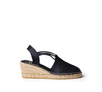 Toni Pons Espadrillas da Donna in Tessuto di Seta e Cotone - Turia - Nero, 37 EU
