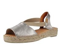 Toni Pons Espadrillas da Donna in Pelle - Etna - Acciaio, 37 EU
