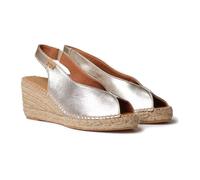 Toni Pons Laila-P | Pelle Platinum | Donna Zeppa Espadrillas Shoes 8 Plati, Plati, 41 EU