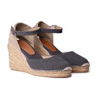 TONI PONS Piper-GY - Espadrillas da donna in lino e cotone, Nero, 38 EU