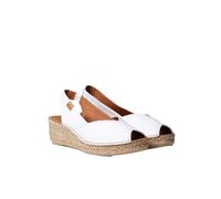 Espadrillas da Donna con Zeppa in Pelle - BERNIA-P - Bianco, 38 EU