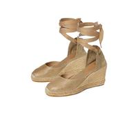 Toni Pons Sandalo Espadrillas da donna Florina con zeppa, Plati/Oro tenue, 38 EU