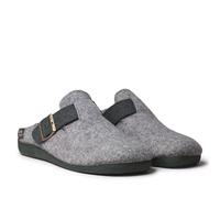 TONI PONS - Scarpe da viaggio per casa,Chinella con tacco aperto,pantofola,suola in gomma,feltro,chiusura con fibbia per: Uomo, grigio, 43 EU