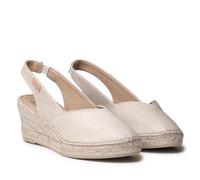 TONI PONS Termale - Espadrillas da Donna in Pelle con zeppa per una calzata più ampia, Ghiaccio, 41 EU