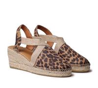 TONI PONS TOSSA - Espadrillas a cuneo da donna realizzata in pelle., Leone, 39 EU