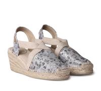 Toni Pons Triton - Espadrle vegane zeppa per donna tessuto di cotone., scuro, 36 EU